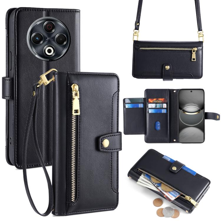 Sheep Texture Cross-body Zipper Wallet Leather Phone Case, For Tecno Spark 30 4G, For Tecno Pova 6 Neo 5G, For Tecno Camon 30 Premier 5G, For Tecno Camon 30 Pro 5G