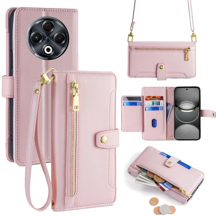 Sheep Texture Cross-body Zipper Wallet Leather Phone Case, For Tecno Spark 30 4G, For Tecno Pova 6 Neo 5G, For Tecno Camon 30 Premier 5G, For Tecno Camon 30 Pro 5G