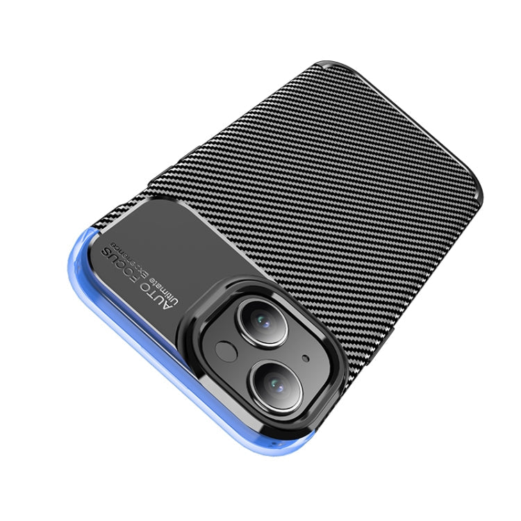 For iPhone 15 Carbon Fiber Texture Shockproof TPU Phone Case(Black)