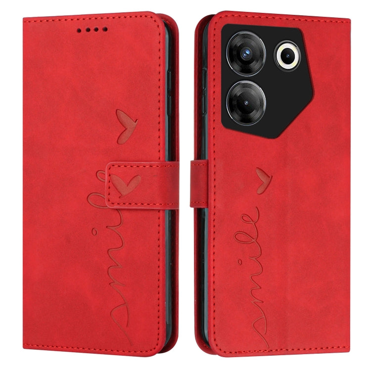 Skin Feel Heart Pattern Leather Phone Case, For Tecno Pova Neo 3, For Tecno Camon 20 Premier, For Tecno Pova 5 4G, For Tecno Camon 20 Pro 5G