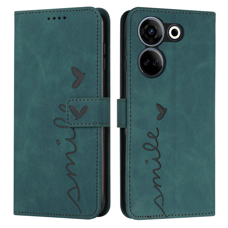 Skin Feel Heart Pattern Leather Phone Case, For Tecno Camon 20/Camon 20 Pro 4G