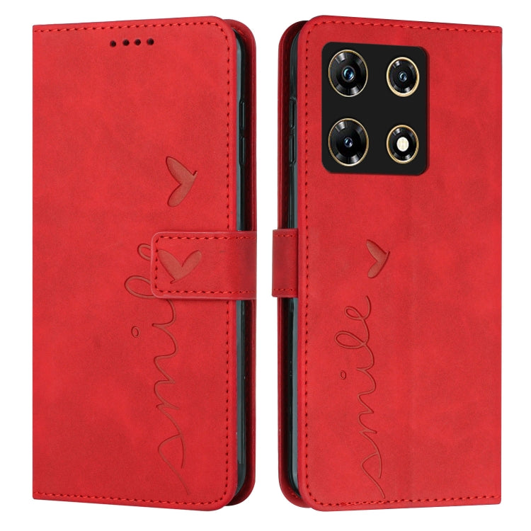 Skin Feel Heart Pattern Leather Phone Case, For Infinix Hot 30 Play NFC, For Infinix Note 30/Note 30 5G, For Infinix Note 30i, For Infinix Note 30 Pro