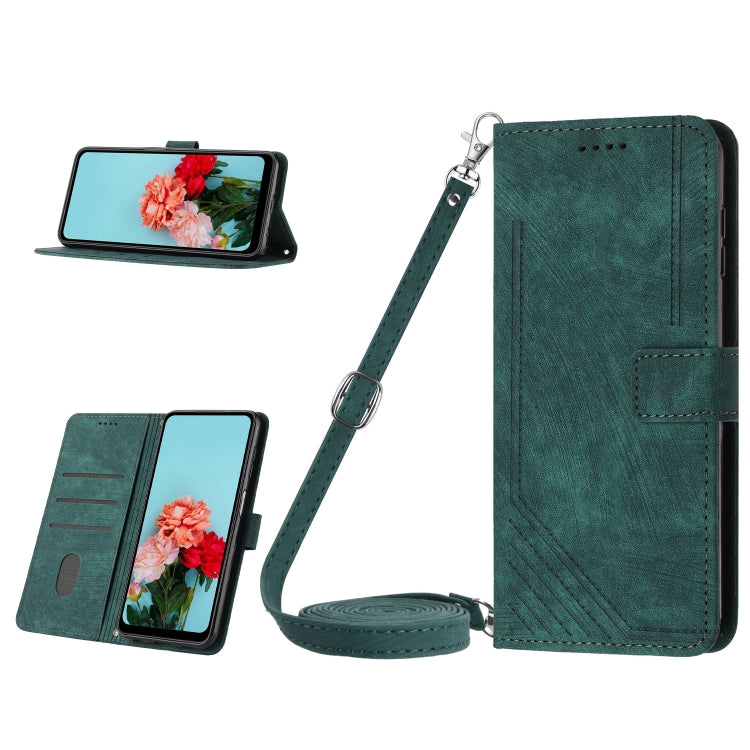 Skin Feel Stripe Pattern Leather Phone Case with Lanyard, For Infinix Zero 30 4G, For Infinix Zero 30 5G, For Infinix Hot 30 Play NFC, For Infinix Note 30/Note 30 5G