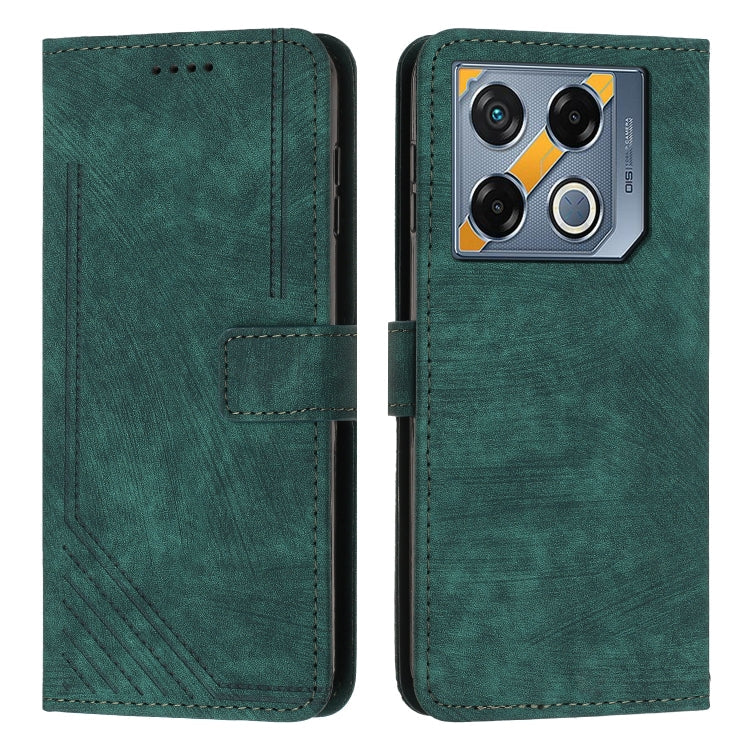 Skin Feel Stripe Pattern Leather Phone Case with Lanyard, For Infinix Hot 50 Pro+ 4G, For Infinix Note 40 5G, For Infinix GT 20 Pro, For Infinix Note 40 Pro 4G / 5G
