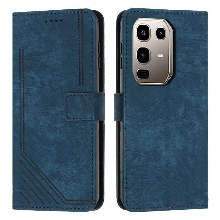 Skin Feel Stripe Pattern Leather Phone Case with Lanyard, For Infinix Note 50 Pro+, For Infinix Note 50 4G / 50 Pro 4G, For Infinix Hot 50 Pro 4G, For Infinix Hot 50i