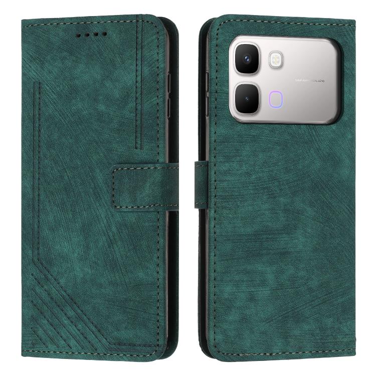 Skin Feel Stripe Pattern Leather Phone Case with Lanyard, For Infinix Hot 70 5G, For Infinix Note Edge 5G, For Infinix Smart 20 4G, For Infinix Note 60 / 60 Pro 5G