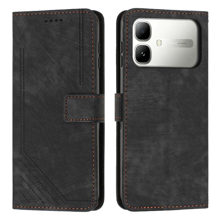 Skin Feel Stripe Pattern Leather Phone Case with Lanyard, For Infinix Hot 70 5G, For Infinix Note Edge 5G, For Infinix Smart 20 4G, For Infinix Note 60 / 60 Pro 5G