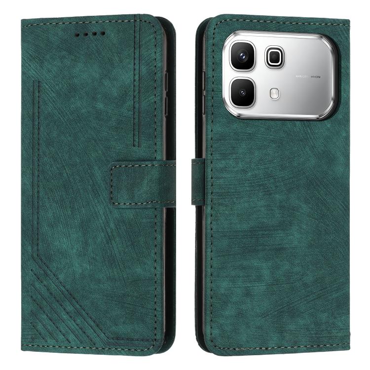 Skin Feel Stripe Pattern Leather Phone Case with Lanyard, For Infinix Hot 70 5G, For Infinix Note Edge 5G, For Infinix Smart 20 4G, For Infinix Note 60 / 60 Pro 5G
