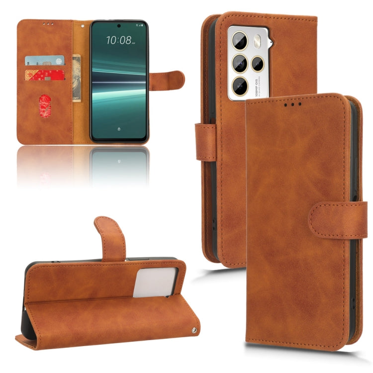 Skin Feel Magnetic Flip Leather Phone Case, For HTC U24 Pro, For HTC U23 Pro