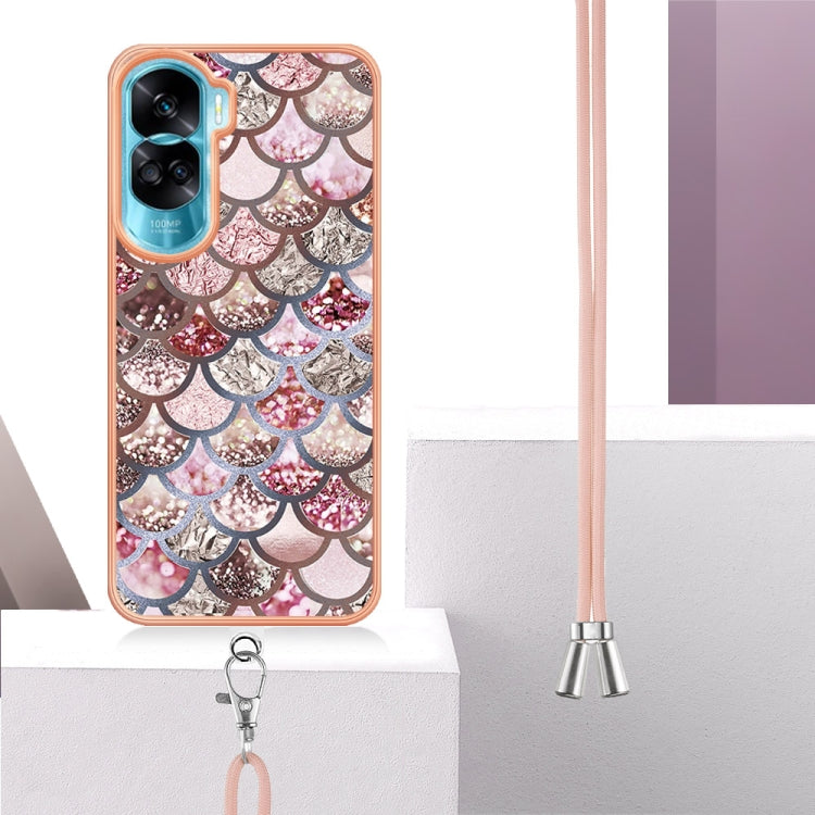 Electroplating IMD TPU Phone Case with Lanyard, For Honor 90 Lite 5G, For Honor Magic5 Pro, For Honor X6a, For Honor X8a