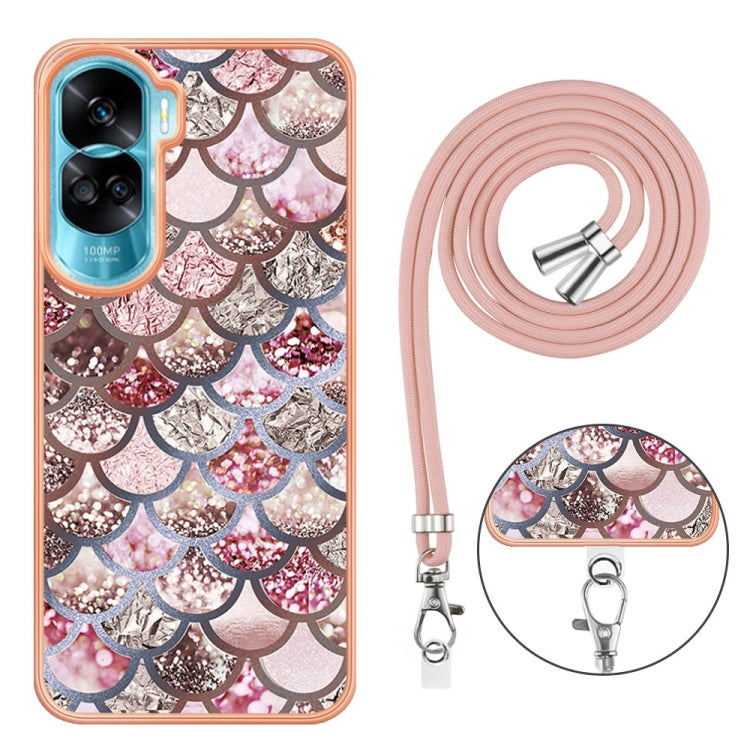 Electroplating IMD TPU Phone Case with Lanyard, For Honor 90 Lite 5G, For Honor Magic5 Pro, For Honor X6a, For Honor X8a