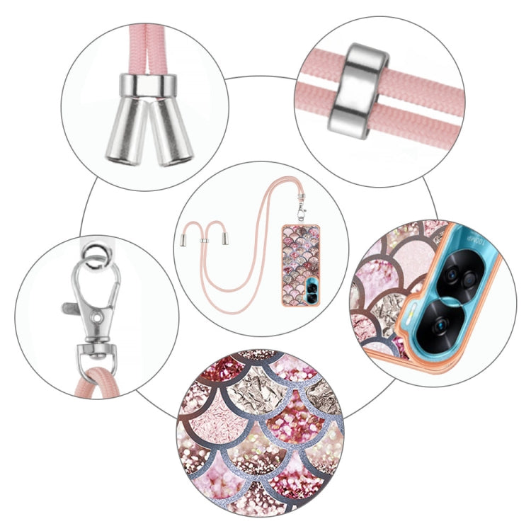 Electroplating IMD TPU Phone Case with Lanyard, For Honor 90 Lite 5G, For Honor Magic5 Pro, For Honor X6a, For Honor X8a