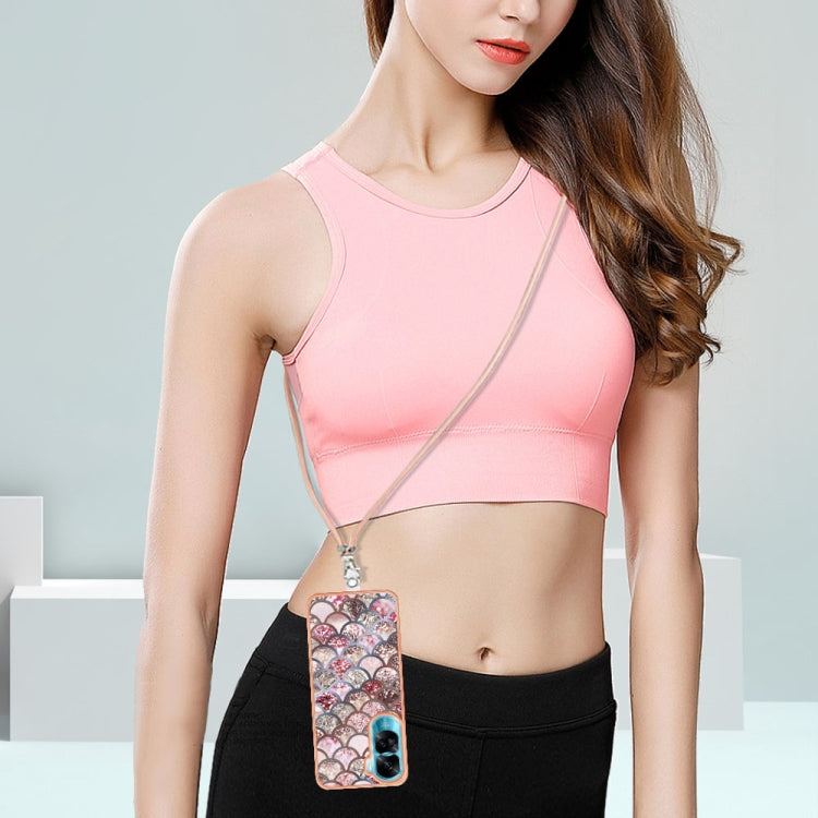Electroplating IMD TPU Phone Case with Lanyard, For Honor 90 Lite 5G, For Honor Magic5 Pro, For Honor X6a, For Honor X8a