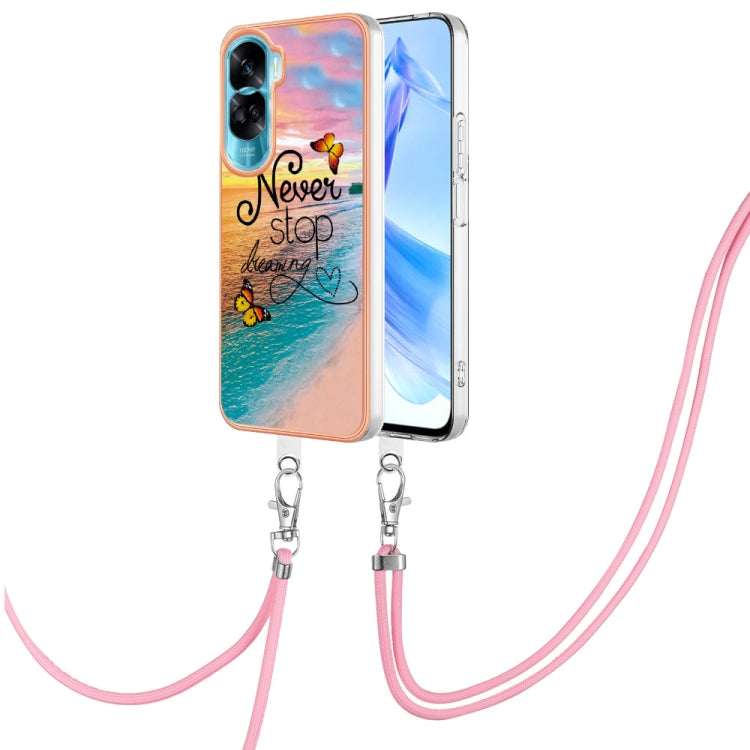 Electroplating IMD TPU Phone Case with Lanyard, For Honor 90 Lite 5G, For Honor Magic5 Pro, For Honor X6a, For Honor X8a