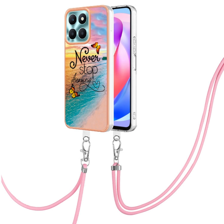 Electroplating IMD TPU Phone Case with Lanyard, For Honor 90 Lite 5G, For Honor Magic5 Pro, For Honor X6a, For Honor X8a