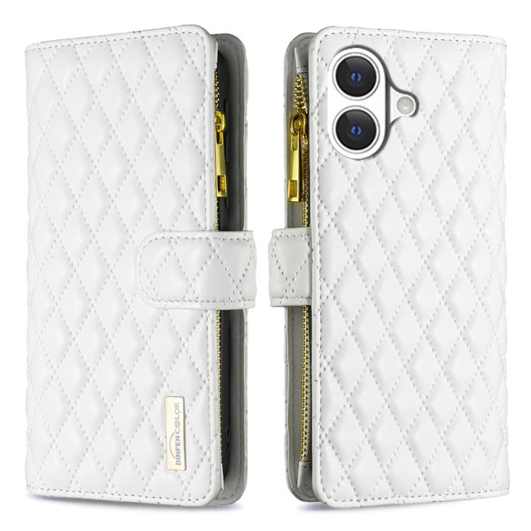 Diamond Lattice Zipper Wallet Leather Flip Phone Case, For iPhone 18 Pro/17 Pro, For iPhone 18 Pro Max/17 Pro Max, For iPhone 17, For iPhone 17 Air