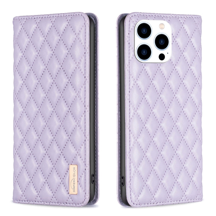Diamond Lattice Magnetic Leather Flip Phone Case, For iPhone 16 Pro Max, For iPhone 16 Pro, For iPhone 16 Plus, For iPhone 16