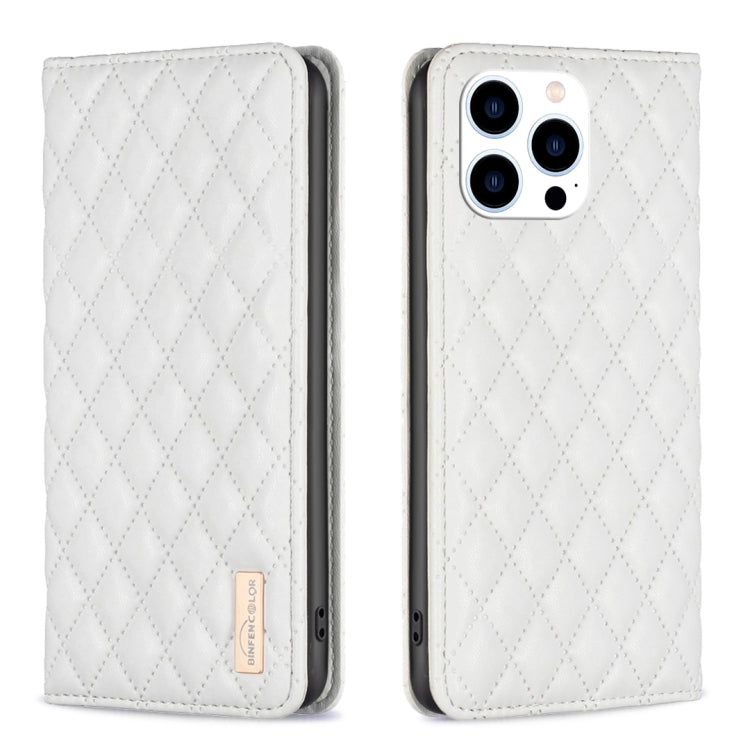 Diamond Lattice Magnetic Leather Flip Phone Case, For iPhone 16 Pro Max, For iPhone 16 Pro, For iPhone 16 Plus, For iPhone 16