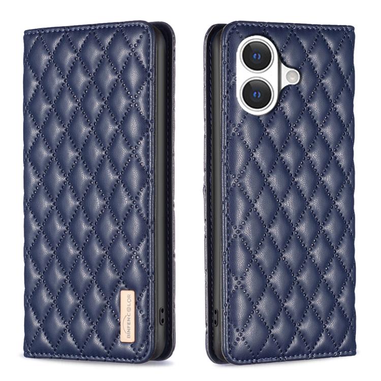 Diamond Lattice Magnetic Leather Flip Phone Case, For iPhone 17 Pro Max, For iPhone 17 Pro, For iPhone 17, For iPhone Air
