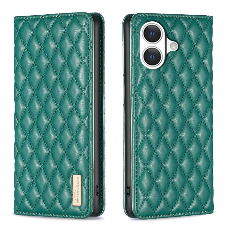 Diamond Lattice Magnetic Leather Flip Phone Case, For iPhone 17 Pro Max, For iPhone 17 Pro, For iPhone 17, For iPhone Air
