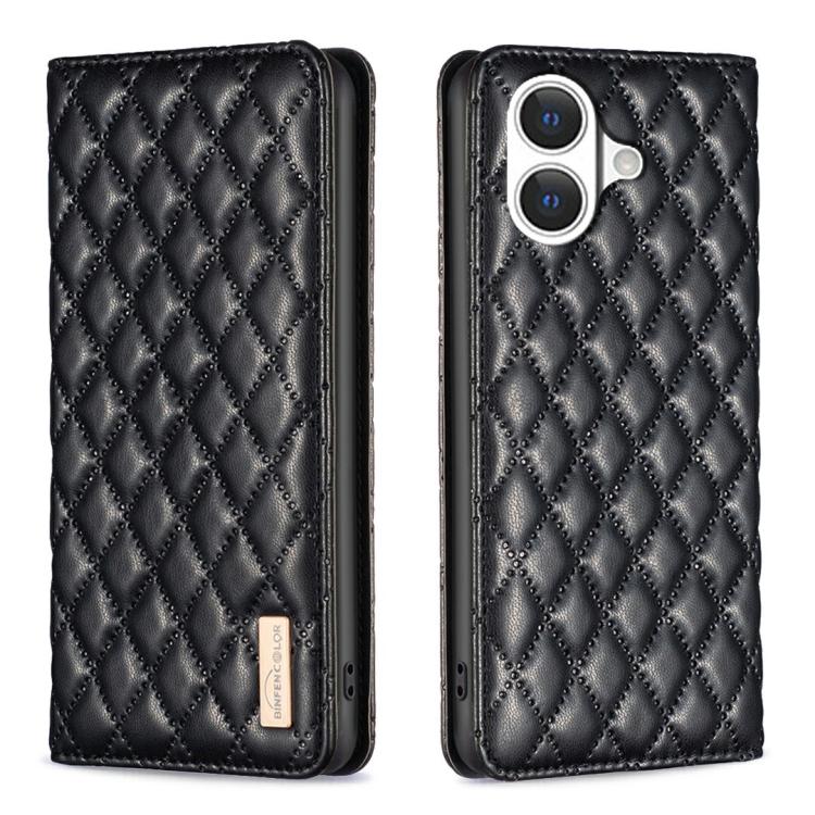 Diamond Lattice Magnetic Leather Flip Phone Case, For iPhone 17 Pro Max, For iPhone 17 Pro, For iPhone 17, For iPhone Air