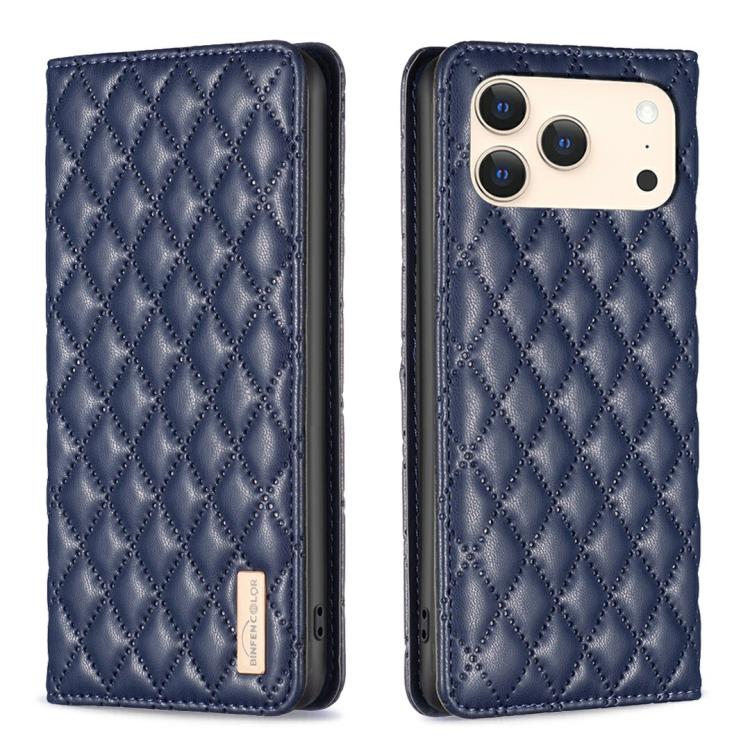 Diamond Lattice Magnetic Leather Flip Phone Case, For iPhone 17 Pro Max, For iPhone 17 Pro, For iPhone 17, For iPhone Air