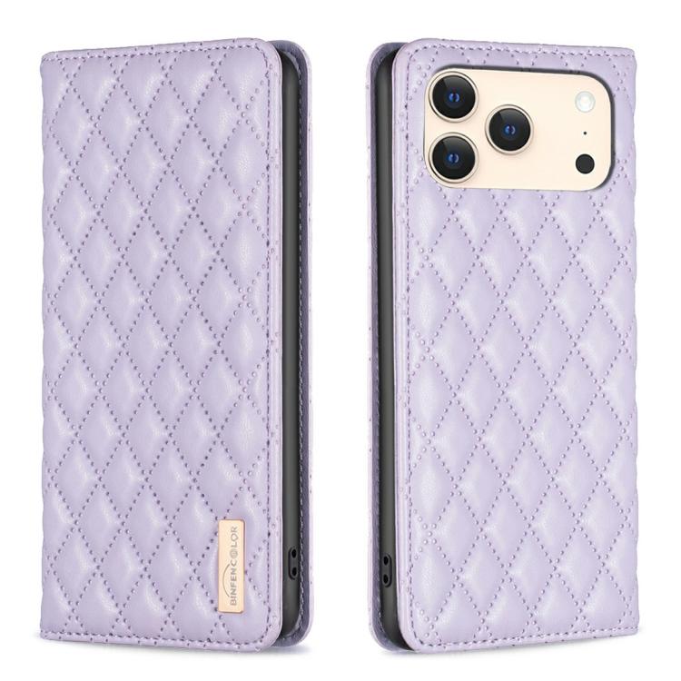 Diamond Lattice Magnetic Leather Flip Phone Case, For iPhone 17 Pro Max, For iPhone 17 Pro, For iPhone 17, For iPhone Air