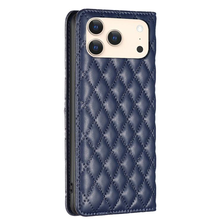 Diamond Lattice Magnetic Leather Flip Phone Case, For iPhone 17 Pro Max, For iPhone 17 Pro, For iPhone 17, For iPhone Air
