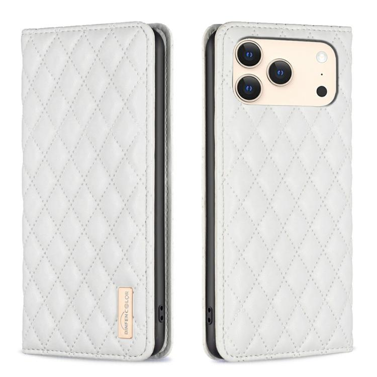 Diamond Lattice Magnetic Leather Flip Phone Case, For iPhone 17 Pro Max, For iPhone 17 Pro, For iPhone 17, For iPhone Air