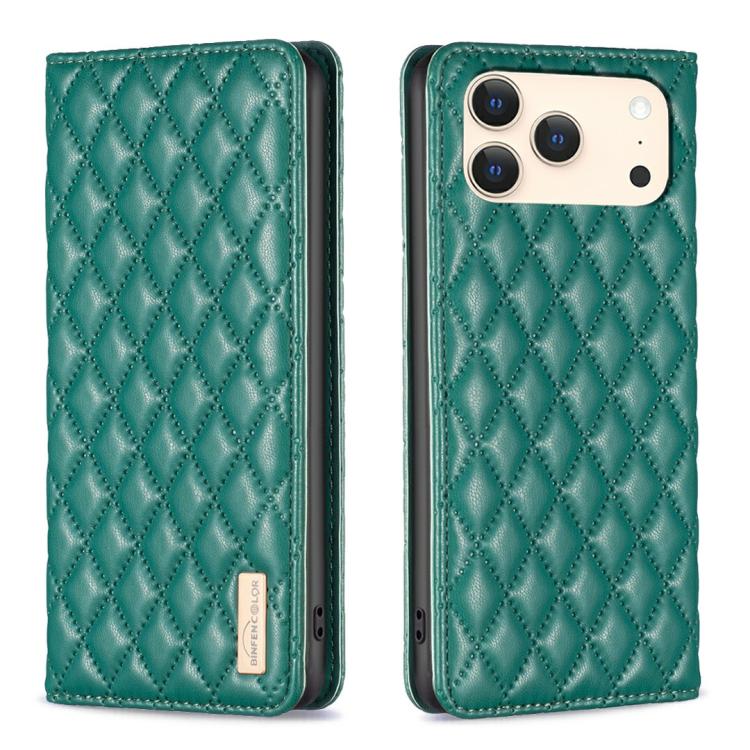 Diamond Lattice Magnetic Leather Flip Phone Case, For iPhone 17 Pro Max, For iPhone 17 Pro, For iPhone 17, For iPhone Air