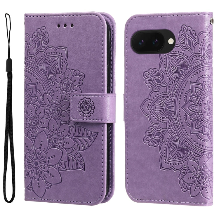 Seven-petal Flowers Embossing Leather Phone Case, For Google Pixel 11 Pro XL, For Google Pixel 11 / Pixel 11 Pro, For Google Pixel 10a, For Google Pixel 9a