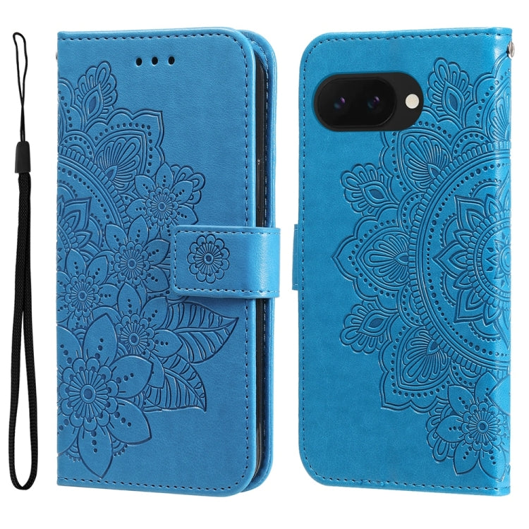 Seven-petal Flowers Embossing Leather Phone Case, For Google Pixel 11 Pro XL, For Google Pixel 11 / Pixel 11 Pro, For Google Pixel 10a, For Google Pixel 9a