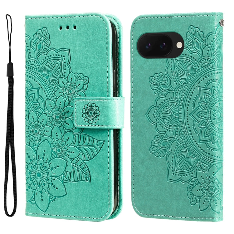 Seven-petal Flowers Embossing Leather Phone Case, For Google Pixel 11 Pro XL, For Google Pixel 11 / Pixel 11 Pro, For Google Pixel 10a, For Google Pixel 9a