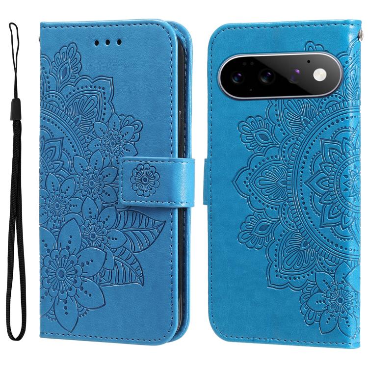 Seven-petal Flowers Embossing Leather Phone Case, For Google Pixel 11 Pro XL, For Google Pixel 11 / Pixel 11 Pro, For Google Pixel 10a, For Google Pixel 9a
