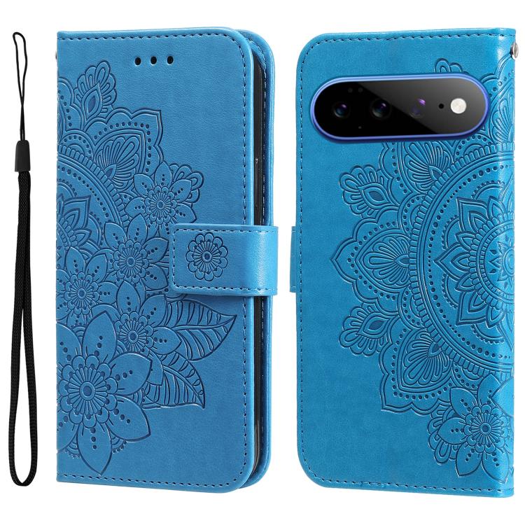 Seven-petal Flowers Embossing Leather Phone Case, For Google Pixel 11 Pro XL, For Google Pixel 11 / Pixel 11 Pro, For Google Pixel 10a, For Google Pixel 9a