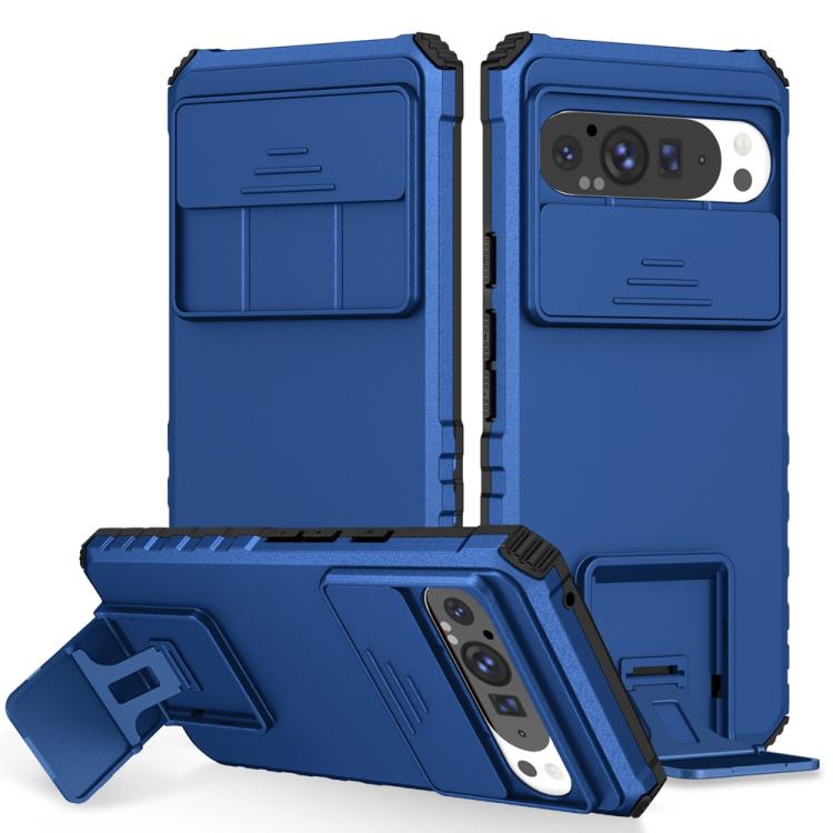 Stereoscopic Holder Sliding Camshield Phone Case, For Google Pixel 9 Pro XL, For Google Pixel 9 Pro, For Google Pixel 8 Pro