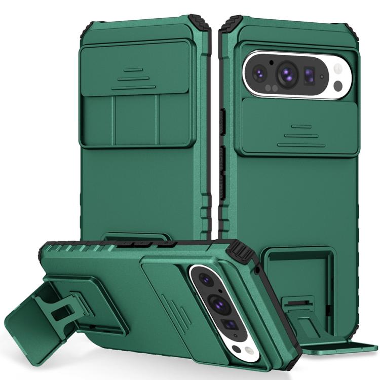 Stereoscopic Holder Sliding Camshield Phone Case, For Google Pixel 9 Pro XL, For Google Pixel 9 Pro, For Google Pixel 8 Pro