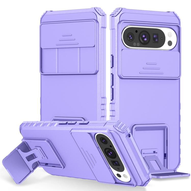 Stereoscopic Holder Sliding Camshield Phone Case, For Google Pixel 9 Pro XL, For Google Pixel 9 Pro, For Google Pixel 8 Pro