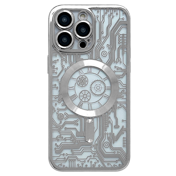Electroplated Circuit Board Pattern MagSafe Phone Case, For iPhone 14 Plus, For iPhone 14, For iPhone 14 Pro