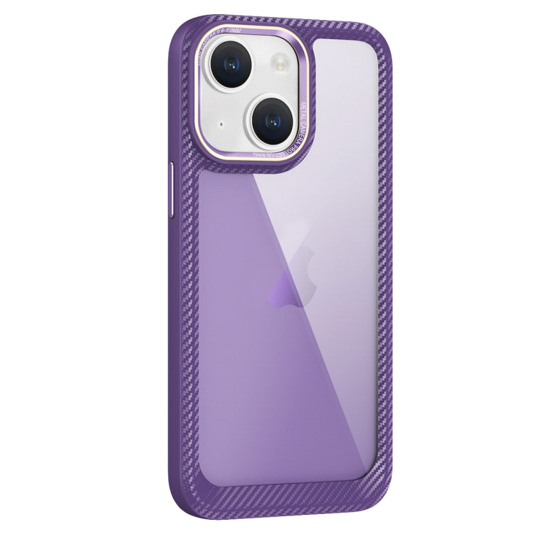 Carbon Fiber Transparent Back Panel Phone Case, For iPhone 14, For iPhone 14 Pro, For iPhone 14 Pro Max, For iPhone 13 Pro Max, For iPhone 13 Pro