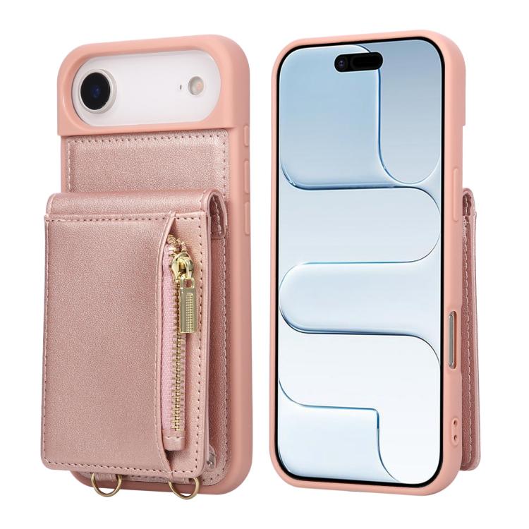 Crossbody Lanyard Zipper Wallet Leather Phone Case, For iPhone 17 Pro Max, For iPhone 17 Pro, For iPhone 17, For iPhone Air