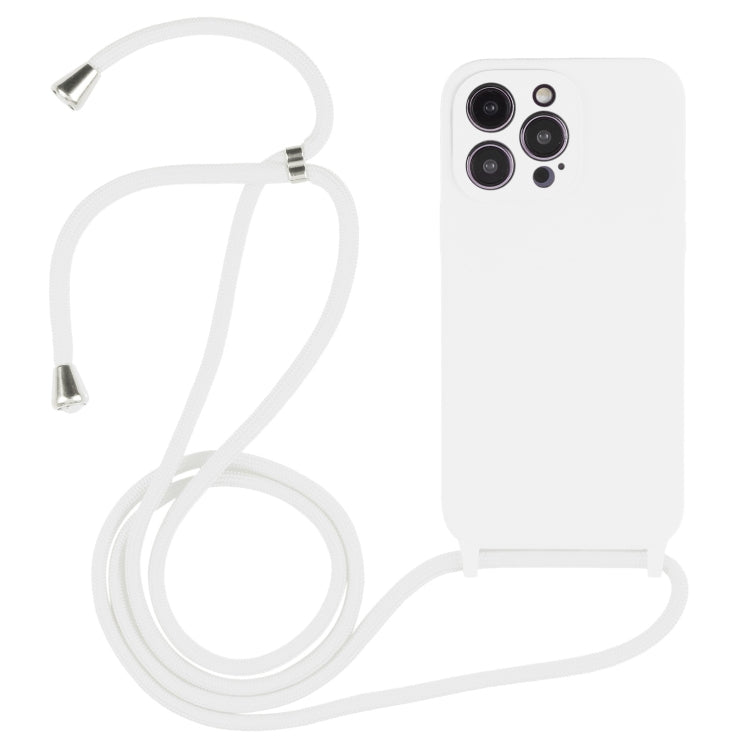 Crossbody Lanyard Liquid Silicone Case, For iPhone 15 Pro