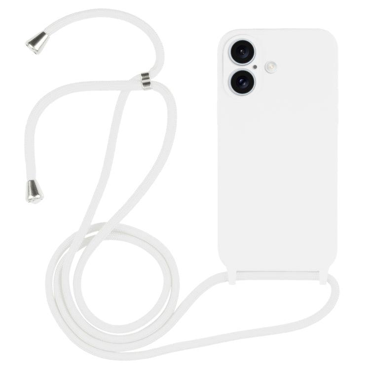 Crossbody Lanyard Liquid Silicone Case, For iPhone 16