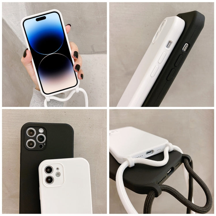 Crossbody Lanyard Liquid Silicone Case, For iPhone 16 Plus