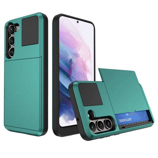Multifunction Armor Slide Card Slot Phone Case, For Samsung Galaxy S21 5G