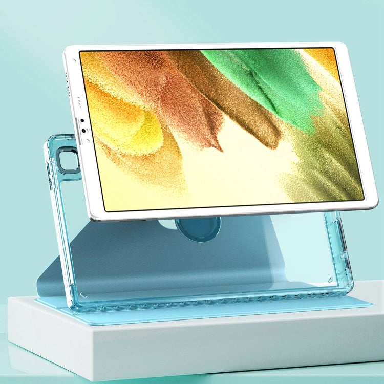 For Samsung Galaxy Tab A7 Lite T220 Clear 360 Rotation Stand Smart Leather Tablet Case(Baby Blue)