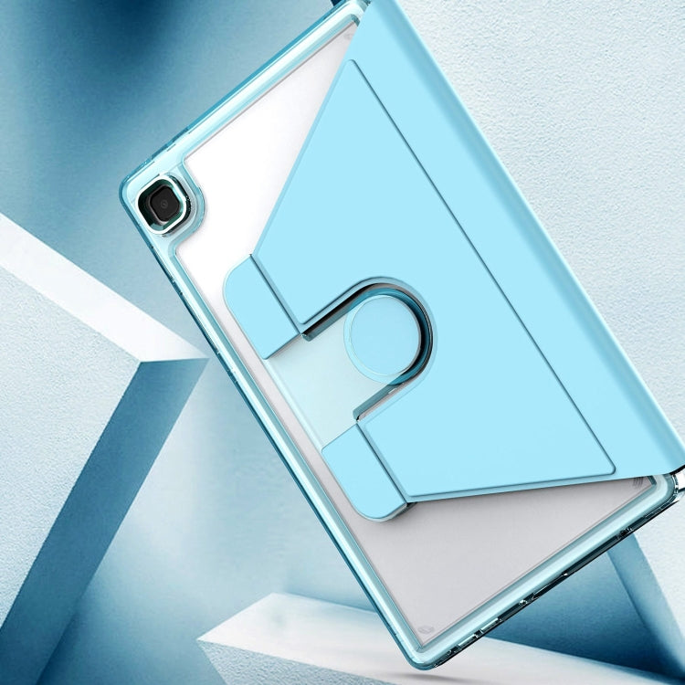 For Samsung Galaxy Tab A7 Lite T220 Clear 360 Rotation Stand Smart Leather Tablet Case(Baby Blue)