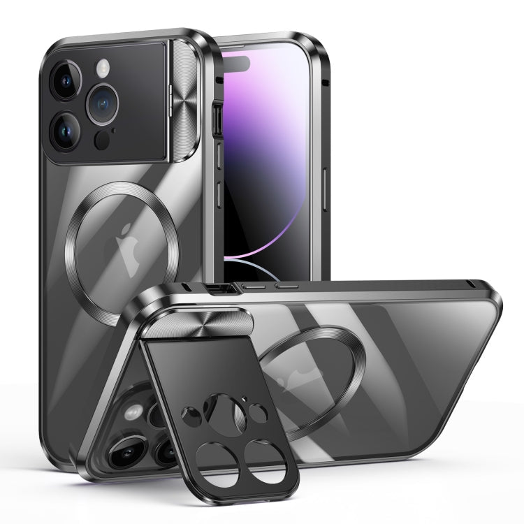 Large Window Holder MagSafe Magnetic Metal Phone Case, For iPhone 15 Pro Max, For iPhone 14, For iPhone 15 Pro, For iPhone 14 Pro, For iPhone 15