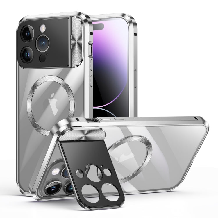 Large Window Holder MagSafe Magnetic Metal Phone Case, For iPhone 15 Pro Max, For iPhone 15 Pro, For iPhone 14, For iPhone 14 Pro, For iPhone 15