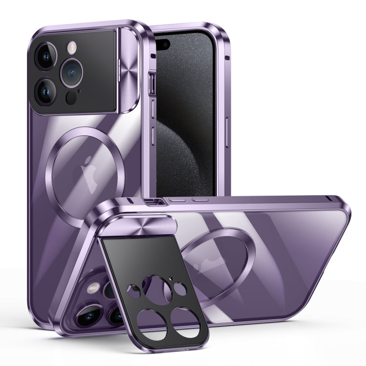 Large Window Holder MagSafe Magnetic Metal Phone Case, For iPhone 15 Pro Max, For iPhone 15 Pro, For iPhone 14, For iPhone 14 Pro, For iPhone 15